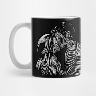 the last kiss silhouette Mug